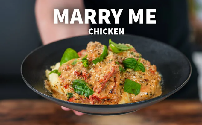 Marry Me Chicken Recipe served with creamy sauce