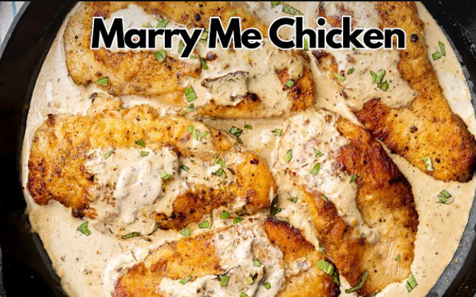 Ultimate Healthy Marry Me Chicken Recipe served with creamy sauce