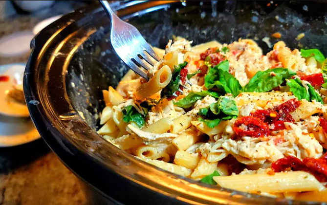 Creamy Marry Me Chicken Pasta with sun-dried tomatoes and basil